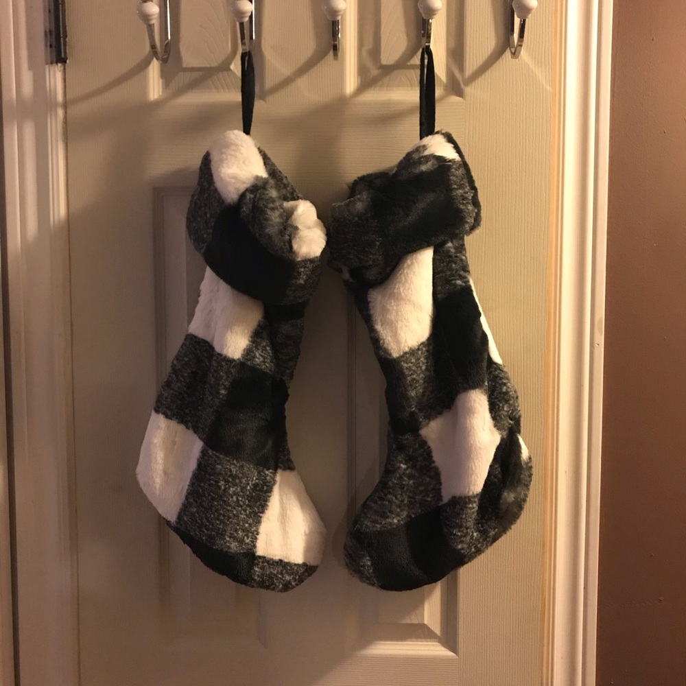 Buffalo checkered xmas stockings